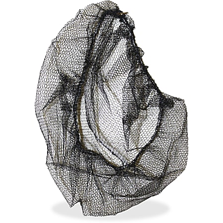 Genuine Joe Black Nylon Hair Net - Recommended for: Food Handling, Food Processing - Size Large - 21" Stretched Diameter - 85135