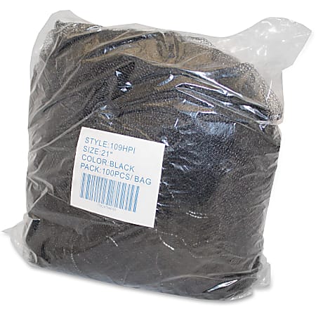 Genuine Joe Black Nylon Hair Net - Recommended for: Food Handling, Food Processing - Large Size - 21 Genuine Joe Black Nylon Hair Net - Recommended for: Food Handling, Food Processing - Large Size - 21
