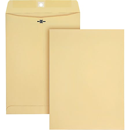 Quality Park 9x12 Heavy-duty Envelopes - Document - #90 - Clasp/Gummed Flap - 100 / Box