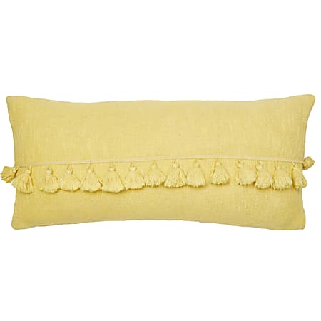 Dormify Harper Tassel Lumbar Pillow Cover, Sunshine