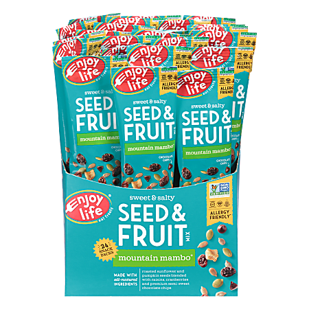 Enjoy Life Seed & Fruit Mountain Mambo Snack Packs, 1.63 Oz, Box Of 24 Packs