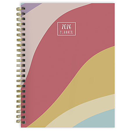2026 TF Publishing Medium Weekly/Monthly Planner, 6-1/2” x 8”, Color Wave, January To December