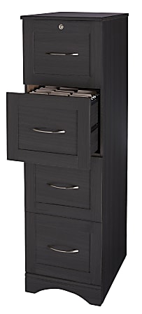 Realspace® Pelingo 22”D Vertical 4-Drawer Vertical File Cabinet, Gray