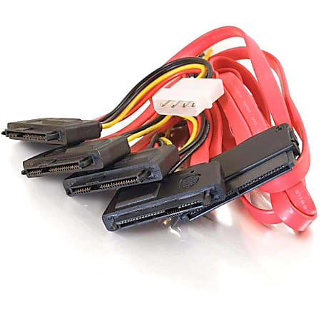 C2G 1m SAS 32-pin to 4 SAS 29-pin + 4-pin Power Cable