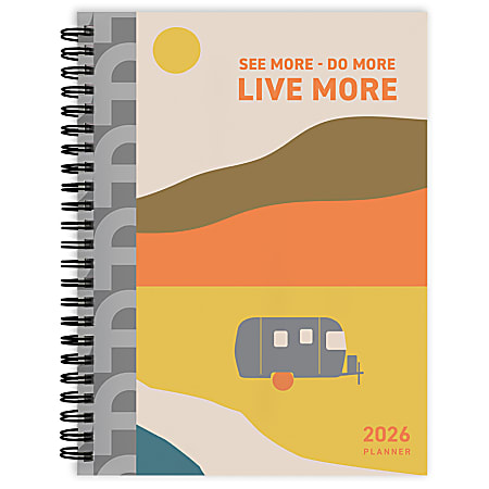 2026 TF Publishing Medium Weekly/Monthly Planner, 6-1/2” x 8”, Airstream, January To December