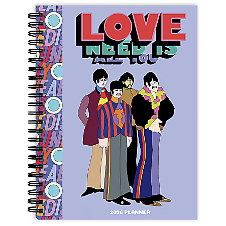2026 TF Publishing Medium Weekly/Monthly Planner, 6-1/2” x 8”, All You Need is Love, January To December