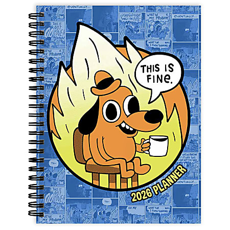 2026 TF Publishing Medium Weekly/Monthly Planner, 6-1/2” x 8”, This is Fine, January To December