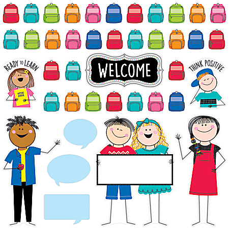 Creative Teaching Press® Stick Kids All Are Welcome 41-Piece Bulletin Board Set