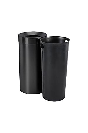 Alpine Industries Stainless Steel, Indoor Trash Can, 27 gallons, Black, 2/Pack (475-27L-BLK)