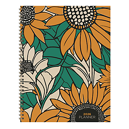 2026 TF Publishing Large Weekly/Monthly Planner, 9" x 11", Growing Helios, January To December
