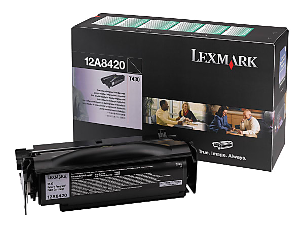 Lexmark™ 12A8420 Black Return Program Toner Cartridge