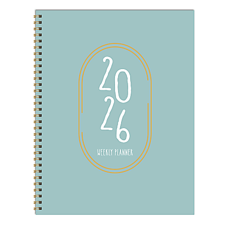 2026 TF Publishing Large Weekly/Monthly Planner, 9" x 11", Robin's Egg, January To December