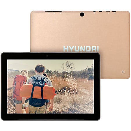 Hyundai Koral 10X3 Wifi Tablet, 10" Screen, 32 GB Storage, Android 9.0 Pie, Gold, HT1002W32