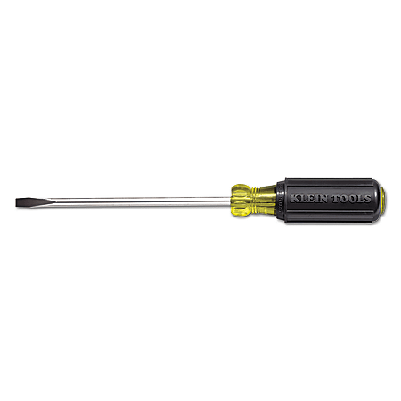 Klein Tools 1/4" Cabinet Tip Heavy Duty Round Shank Screwdriver, 4"