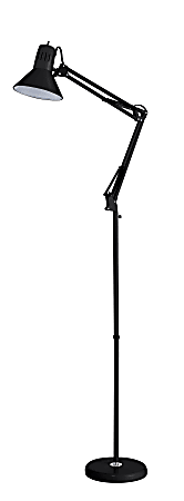 Bostitch® Swing Arm LED Floor Lamp, 72"H, Black