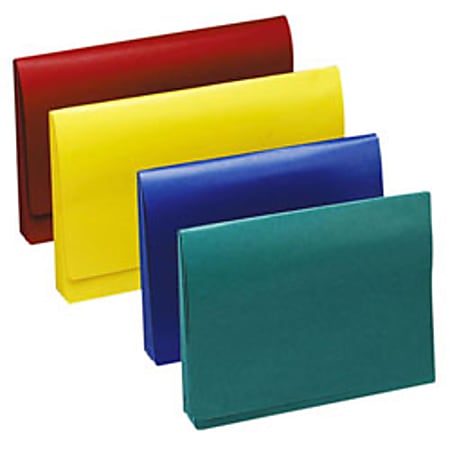 Wilson Jones® ColorLife® Expanding Wallet With Grip Closure, 3 1/2" Expansion, Letter Size, 50% Recycled, Red