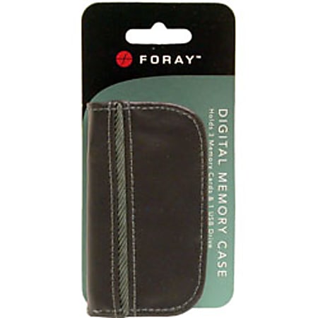 FORAY™ Digital Media Case, Black Koskin, 6-Card Capacity