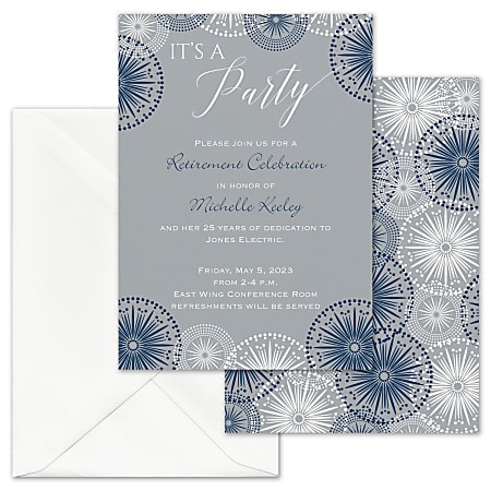 Custom Full Color Save The Date Announcements With Envelopes 7 x 5 Flirty  Date Box Of 25 Cards - Office Depot