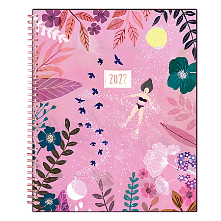 Blue Sky™ Mia Charro Weekly/Monthly Planner, 8-1/2” x 11”, Floating Flowers, January To December 2022, 133803