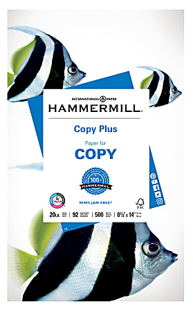 Hammermill® Multi-Use Printer & Copy Paper, White, Legal (8.5" x 14"), 500 Sheets Per Ream, 20 Lb, 92 Brightness