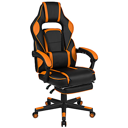White and sale orange gaming chair