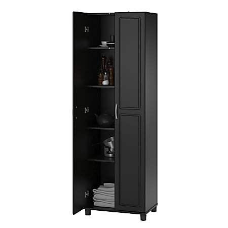 Ameriwood Home Kendall 24 Utility Storage Cabinet 5 Shelves Black