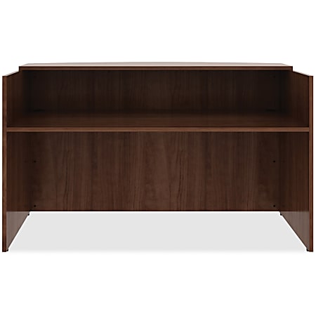 Lorell® Essentials 72"W Reception Computer Desk, Walnut