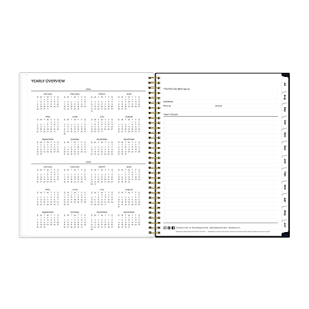 2024 2025 Blue Sky WeeklyMonthly Planning Calendar 8 12 x 11 Estrellita
