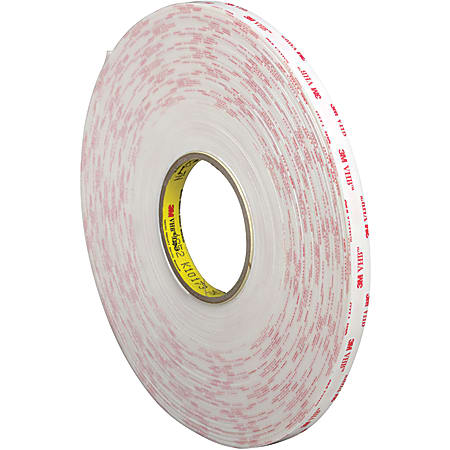 3M™ VHB™ 4952 Tape, 1.5" Core, 0.5" x 5 Yd., White