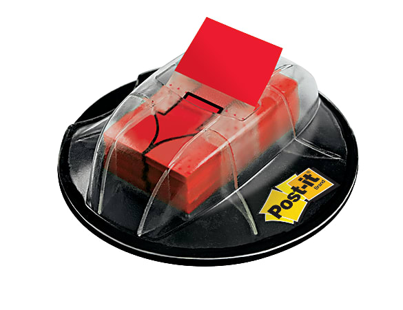 Post-it® Printed Message Flags With High Volume Dispenser, 1" x 1 7/10", Arrow, Bright Red, Pad Of 200 Flags