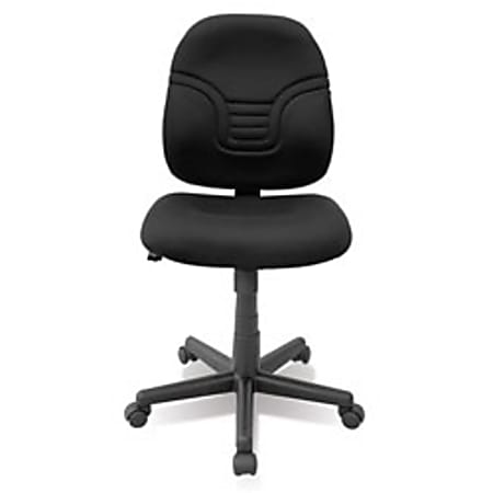 RS To•Go™ Matrix Armless Task Chair, 40 1/4"H x 24 3/4"W x 28 1/4"D, Black Frame, Black Fabric
