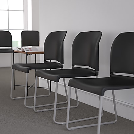 Flash Furniture Hercules Premium Series Resin Stacking Chiavari Chair Black
