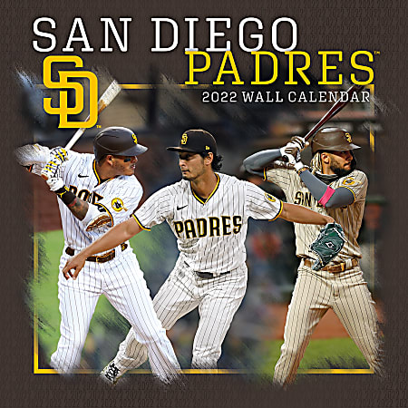 Lang Turner Licensing Monthly Wall Calendar, 24”H x 12”W, San Diego Padres, January To December 2022
