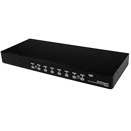 StarTech.com 8 Port 1U Rack mount USB PS/2 KVM Switch with OSD