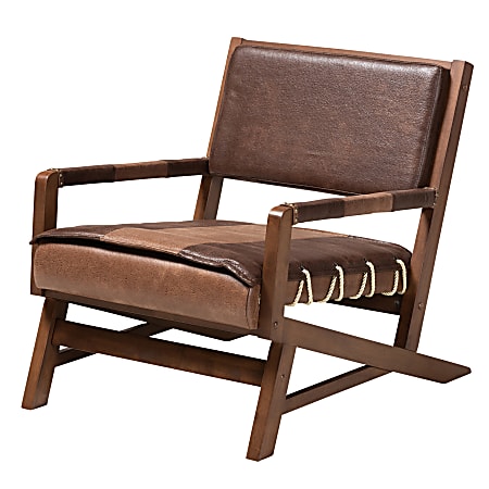 Baxton Studio 9245 Rovelyn Lounge Chair, Brown
