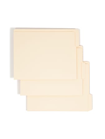 Smead® Manila Reinforced End-Tab Folders, 1/3 Cut, Letter Size, Pack Of 100