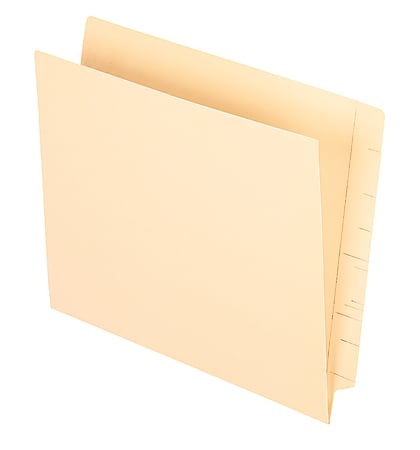Smead® Manila End-Tab Pocket Folders, Straight Cut, Letter