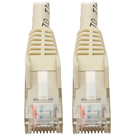 Tripp Lite Cat6 GbE Gigabit Ethernet Snagless Molded Patch Cable UTP White RJ45 M/M 6in 6" - 128 MB/s - N20106NWH