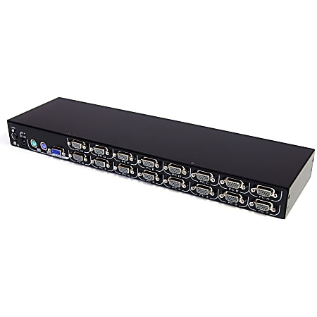 StarTech.com 16-port KVM Module for Rack-mount LCD Consoles with additional PS/2 and VGA Console - - 16-port KVM Module - Rackmount KVM