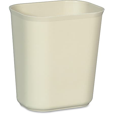 Rubbermaid Commercial 14Q Fire Resistant Wastebasket - 3.50 gal Capacity - Yes - Chip Resistant, Dent Resistant, Rust Resistant, Long Lasting - 12.3" Height x 8.3" Width x 11.1" Depth - Fiberglass - Beige - 6 / Carton