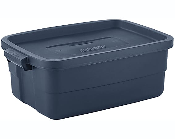 Rubbermaid Roughneck 3 Gal. Storage Tote w/ Lid, Black & Gray 6