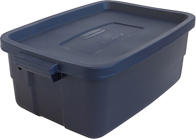 Rubbermaid 45 GAL Wheeled Tote, Dark Indigo Metallic (Rubbermaid 246300DIM)