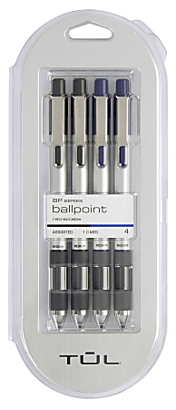 TUL Retractable Ballpoint Pens 1.0 mm 4PK - Office Depot