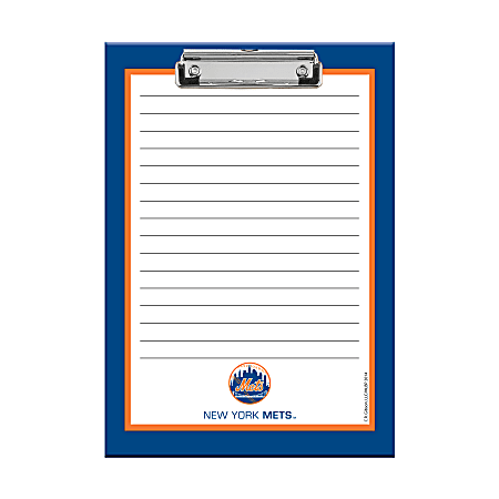 Markings by C.R. Gibson® Clipboard With Notepad, 8" x 5 3/8", New York Mets
