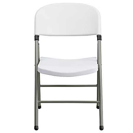 Flash Furniture HERCULES Plastic Folding Chair WhiteGray Office