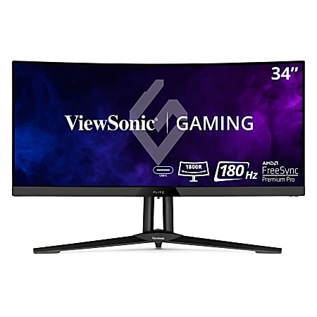 ViewSonic XG340C-2K 34" 1440p Ultra-Wide QHD Curved Gaming Monitor