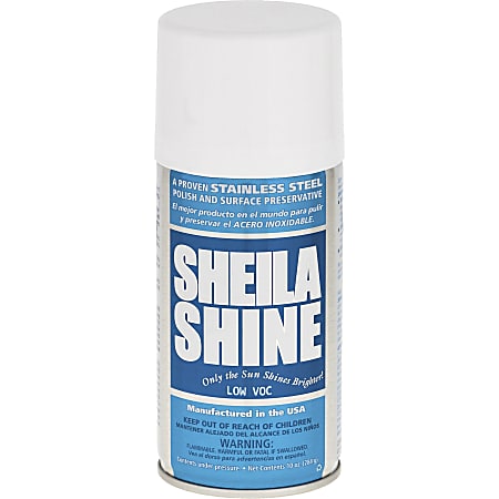 Sheila Shine Stainless Steel Polish - 10 fl oz (0.3 quart) - 12 / Carton - White