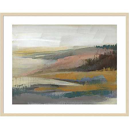 Amanti Art Northwest Cove II by Jennifer Goldberger Wood Framed Wall Art Print, 41”W x 33”H, Natural