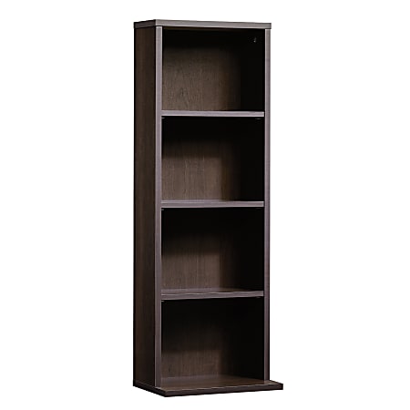 Sauder® Beginnings Narrow Multimedia Storage Tower, 35-3/4"H x 12-1/2"W x 8-1/2"D, Cinnamon Cherry