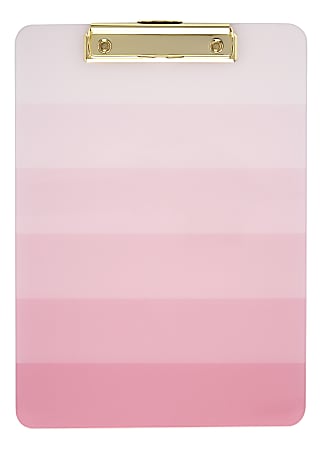 Office Depot® Brand Fashion Clipboard, 9" x 12-1/2", Pink Ombre